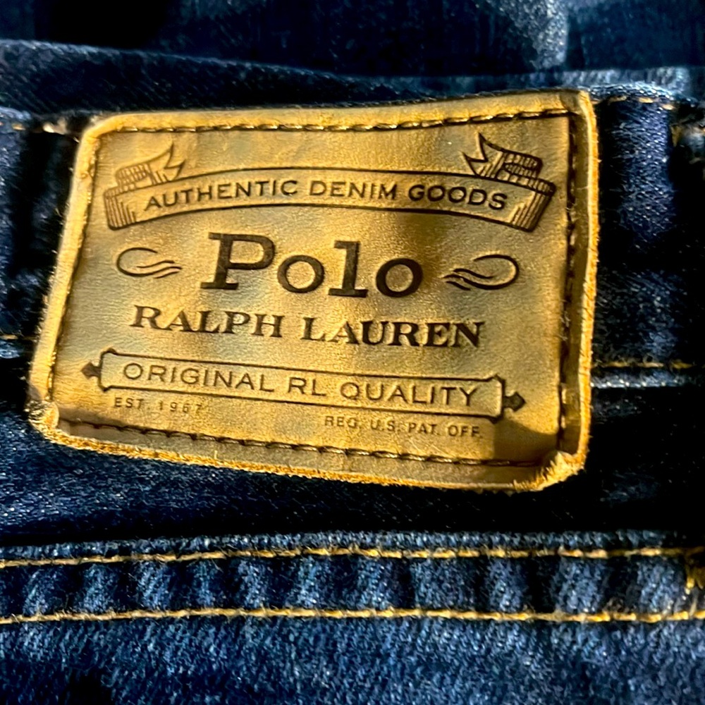 POLO RALPH LAUREN STRAIGHT LEG DENIM JEANS 36x 30 EC